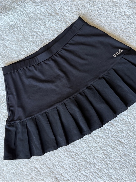 Fila Dresses & Skirts - FILA Black Pleated Tennis Skort with Logo